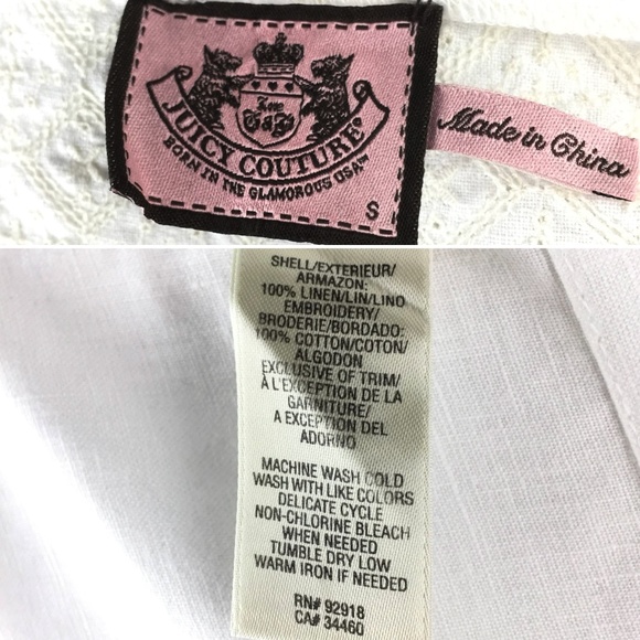 Juicy Couture Linen Crochet Top - Picture 9 of 9
